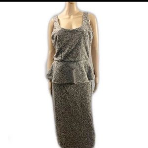 Bebe gray sleeveless 2 pc Top & Skirt suit Size L